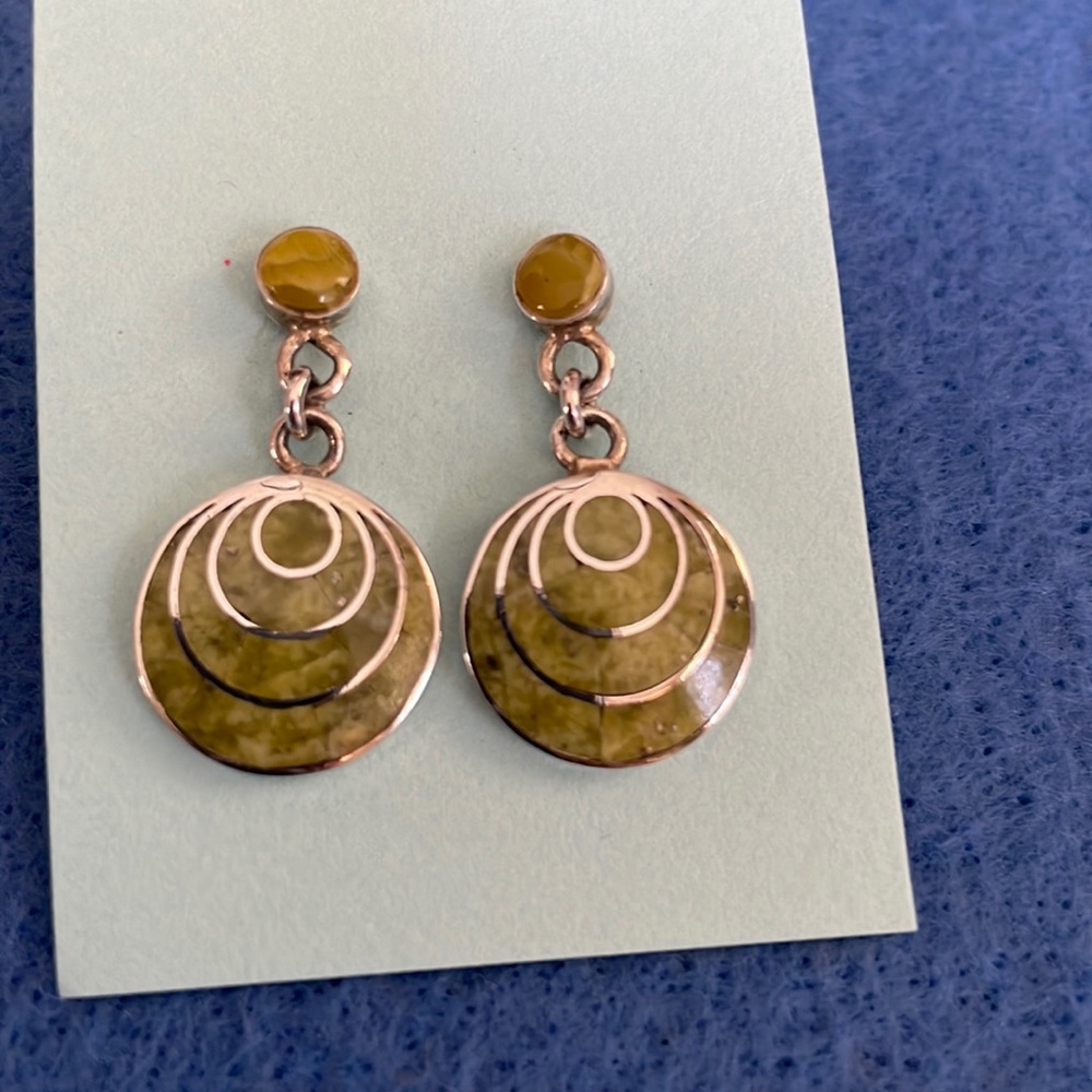 Artisan made Silver & Stone earrings